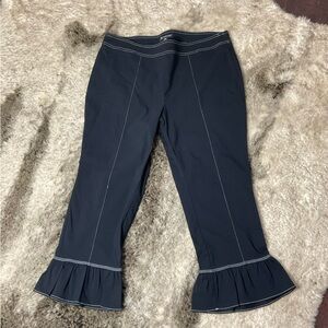 I.N.C. Black Pants Ankle Length with Ruffled Bell Hem sz 18W